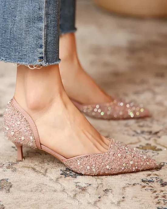 Rhinestone Shiny Pumps