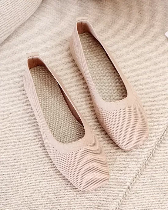 Breathable Solid Color Flat Shoes