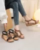 Elasticity Open Toe Peep Toe Wedges & Flatform Sandals