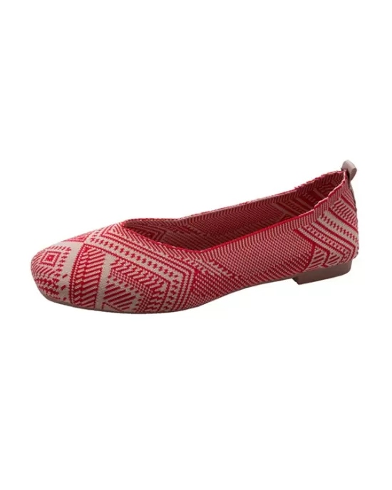 Breathable Contrast Color Flat Shoes