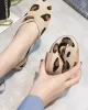 Breathable Contrast Color Leopard Flat Shoes