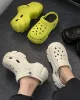 Hollow Round-Toe Slider Sandals Platform Shoes Crocs