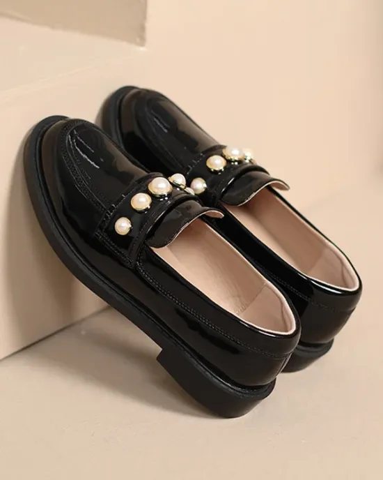 Round-Toe Split-Joint Loafers