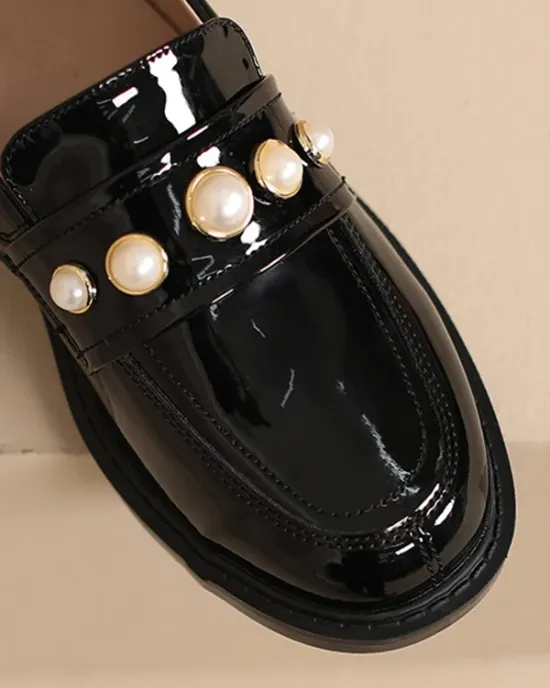 Round-Toe Split-Joint Loafers