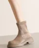 Round-Toe Split-Joint Boots