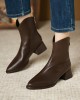 Pointed-Toe Split-Joint Zipper Chelsea Boots Boots