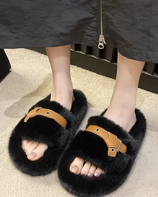 Open Toe Split-Joint Slippers Platform Shoes