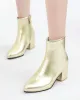 Pointed-Toe Ripped Split-Joint Pumps Chelsea Boots