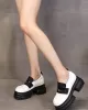 Round-Toe Split-Joint Platform Shoes