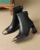 Split-Joint Square-Toe Pumps Boots