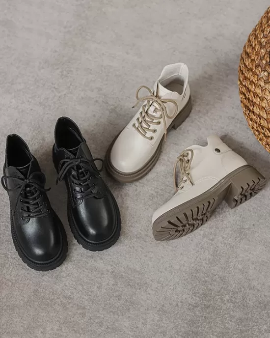 Lace-Up Rivet Round-Toe Split-Joint Dr. Martens Boots Boots