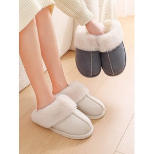 Round-Toe Split-Joint Slippers