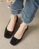 Shallow Cut Split-Joint Square-Toe Pumps