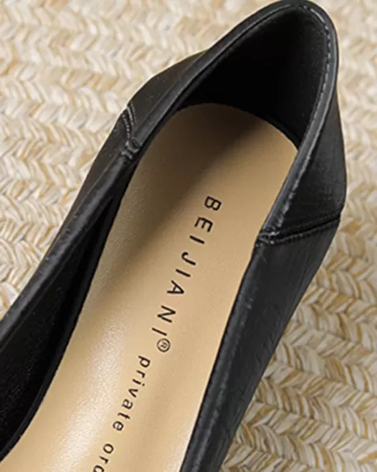 Shallow Cut Split-Joint Square-Toe Pumps