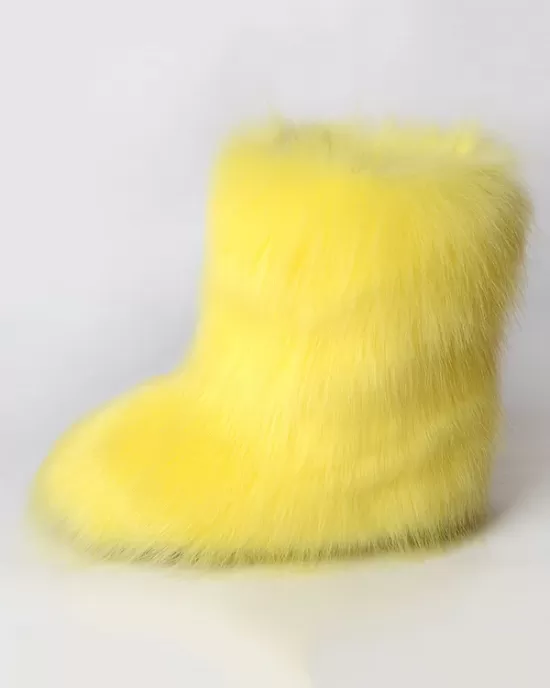 Keep Warm Round-Toe Solid Color Boots