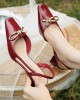 Split-Joint Square-Toe Sling Shoes Sandals