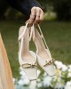 Split-Joint Square-Toe Sling Shoes Sandals