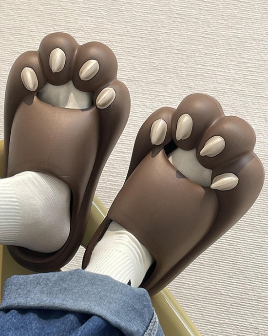 Cat Paw Shape Hollow Slippers