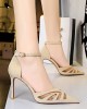 Hollow Pointed-Toe Split-Joint Pumps Sandals