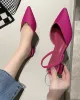 Pointed-Toe Split-Joint Sling Shoes Pumps Sandals