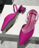 Pointed-Toe Split-Joint Sling Shoes Pumps Sandals