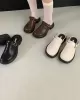 Buckle Round-Toe Split-Joint Sandals Mules&Slides Loafers