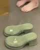 Open Toe Round-Toe Split-Joint Transparent Slippers Pumps Sandals