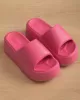 Open Toe Round-Toe Solid Color Slippers