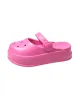 Hollow Round-Toe Solid Color Slippers Sandals