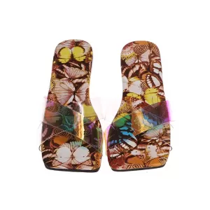 Fashion Floral Sunmmer Flat One-Line Beach Shoes