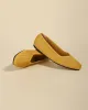 Pointed-Toe Solid Color V-Cut Flats