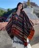 Casual Loose Patchwork Shawl&Cloak