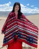 Casual Loose Patchwork Shawl&Cloak