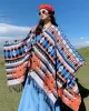 Casual Loose Patchwork Shawl&Cloak