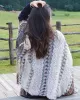 Casual Loose Tasseled Patchwork Shawl&Cloak