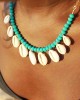 Bohemian Turquoise Shell Pendant Necklace