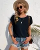 Simple Casual 5 Colors Round-Neck Short Sleeves T-Shirt Top Simple Casual 5 Colors Round-Neck Short Sleeves T-Shirt Top