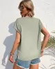 Simple Casual 5 Colors Round-Neck Short Sleeves T-Shirt Top Simple Casual 5 Colors Round-Neck Short Sleeves T-Shirt Top