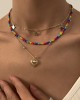 Original Contrast Color Beads Geometric Necklace