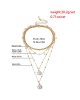 Original Vintage Statement Geometric Chains Necklace Original Vintage Statement Geometric Chains Necklace