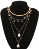 Original Vintage Statement Geometric Chains Necklace Original Vintage Statement Geometric Chains Necklace