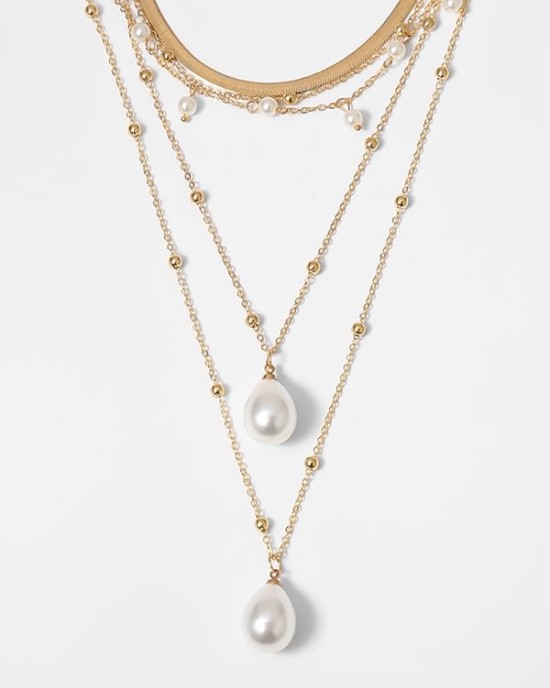 Original Vintage Statement Geometric Chains Necklace Original Vintage Statement Geometric Chains Necklace