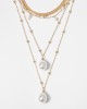 Original Vintage Statement Geometric Chains Necklace Original Vintage Statement Geometric Chains Necklace