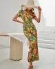 Fashion Square Neck Floral Jumpsuit