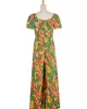 Fashion Square Neck Floral Jumpsuit