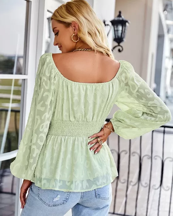 Women's Mesh Long Sleeve Long Top