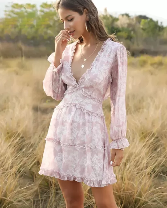 Women's Floral Chiffon Dress