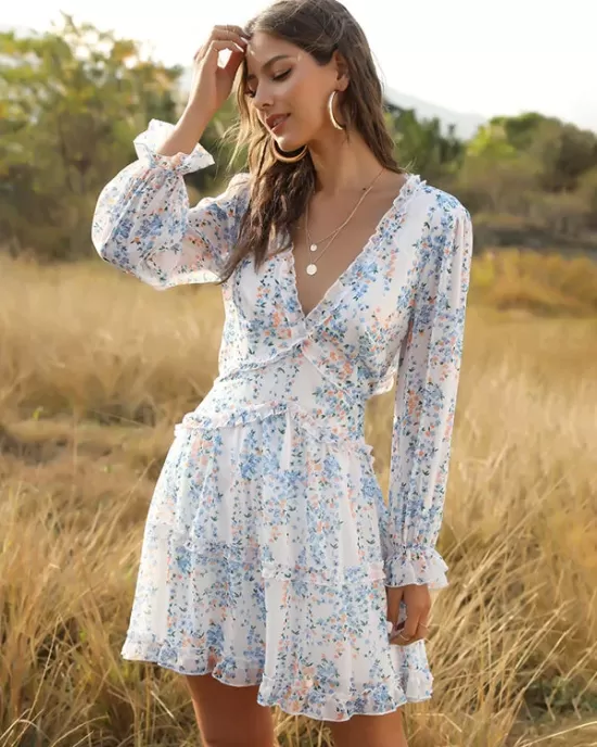 Women's Floral Chiffon Dress