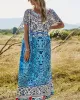 Women's Floral Loose Plus Size Print Dress