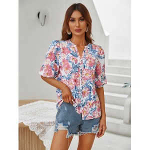 Vacation Buckle Floral T-Shirt